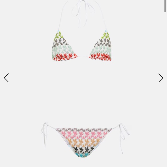 MISSONI MARE Zig-zag knit bikini. Size 42 NWT US Size 6 - Picture 2 of 9